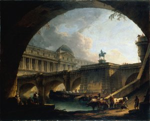 Francês: Caprice architectural : un palais inspiré du Louvre et le Pont-Neuf s