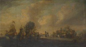 A Batalha de Downs, 21 de outubro de 1639 de anonymous 