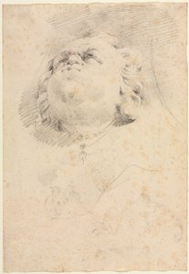 Esboço de uma cabeça após a fonte de Netuno de Giambologna de attributed to Christophe Veyrier