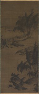Bambu ao vento de attributed to Genga