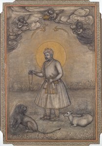 Retrato do Akbar Envelhecido de attributed to Govardhan