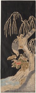 Falcão em um salgueiro de attributed to Isoda Koryūsai