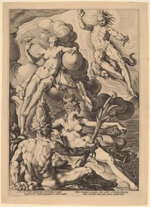 Os quatro elementos de attributed to Jacob Matham, after Hendrick Goltzius