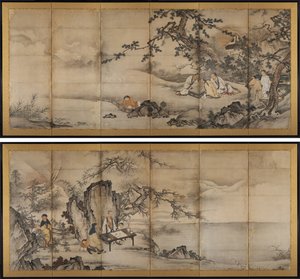 As quatro realizações de attributed to Kano Shōei