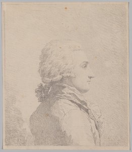 Retrato de perfil de um homem de attributed to Louis Rolland Trinquesse