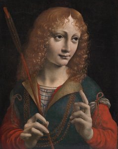 Retrato de um jovem como São Sebastião de attributed to Marco d