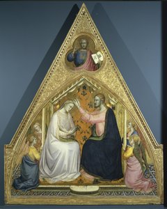 A Coroação da Virgem (tempera e folha de ouro no painel) de c.1370 1425 Lorenzo Monaco