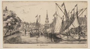 De Appelmarckt, a partir de Vistas de Amesterdão