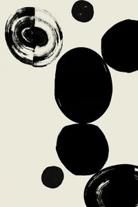 Formas abstratas em preto de cartissi
