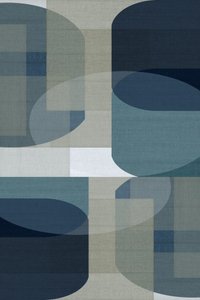 Geometrias abstratas em azul de cartissi