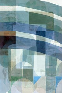 Camadas abstratas em azul e verde de cartissi