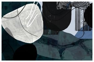 Formas azuis abstratas de cartissi