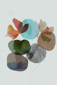 Formas florais abstratas de cartissi