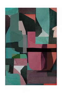 Colagem geométrica abstrata de cartissi