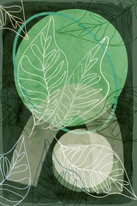 Folhas verdes abstratas de cartissi