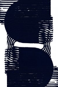 Formas abstratas em azul-marinho de cartissi