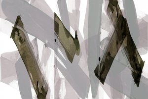 Traços abstratos em cinzento-oliva de cartissi