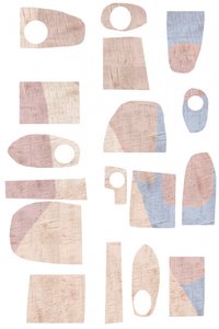 Formas abstratas em tons pastel de cartissi