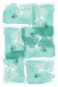 Formas abstratas em azul-petróleo de cartissi