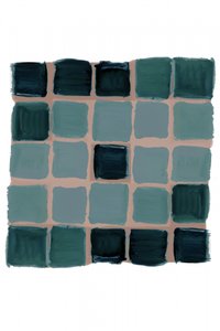 Grelha abstrata em azul-petróleo de cartissi