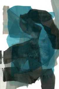 Camadas abstratas em azul-petróleo de cartissi