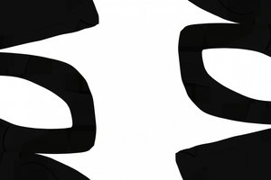 Curvas abstratas em preto de cartissi