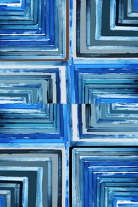 Fluxo geométrico azul de cartissi
