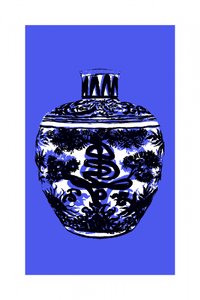 Jarra de porcelana azul chinesa de cartissi