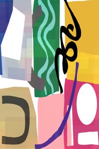 Composição abstrata colorida de cartissi