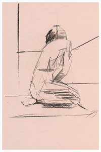 Figura contemplativa ajoelhada de cartissi