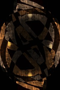 Formas abstratas em dourado escuro de cartissi