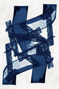 Formas abstratas em azul profundo de cartissi