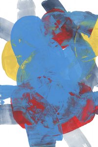 Azul Dinâmico e Vermelho Abstrato de cartissi