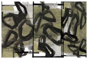 Pinceladas dinâmicas - Abstrato de cartissi