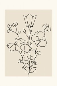 Linhas florais elegantes de cartissi