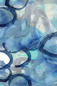 Abstrato em azul fluido de cartissi