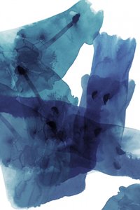 Lavagem abstrata em azul fluido de cartissi