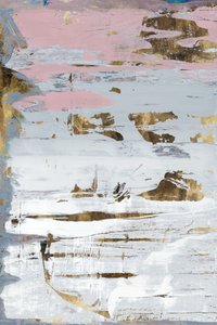 Abstrato Dourado e Rosa de cartissi