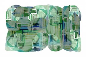 Camadas verdes e azuis de cartissi