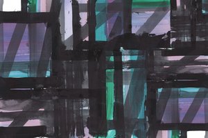 Cores geométricas em camadas de cartissi