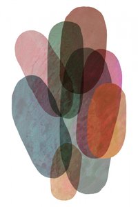 Formas abstratas orgânicas em camadas de cartissi