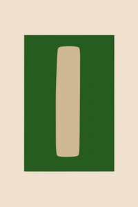Forma minimalista em verde de cartissi
