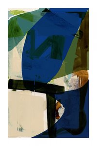 Formas modernas em azul e verde de cartissi