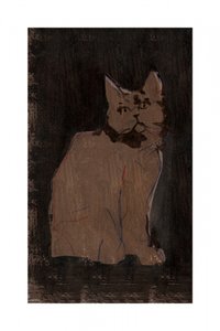 Retrato de um gato mal-humorado de cartissi