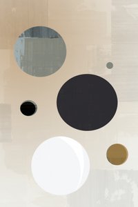 Círculos abstratos em tons suaves de cartissi