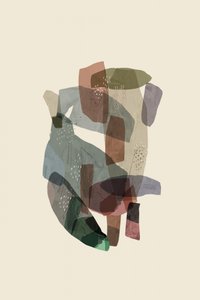 Formas abstratas em tons suaves de cartissi