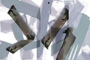 Traços abstratos em tons suaves de cartissi