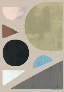 Formas geométricas em tons suaves de cartissi