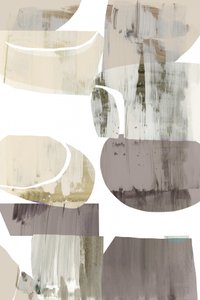 Formas abstratas orgânicas em tons suaves