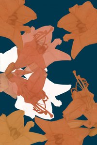 Flor laranja e branca de cartissi